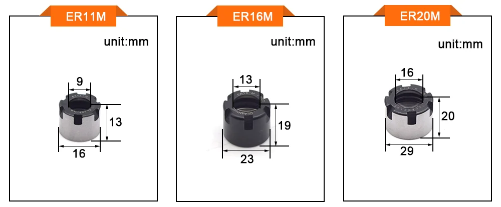 Aubalasti ЧПУ ER цанговый патрон гайка ER11A ER16A ER20A ER20M ER20M ER25UM ER32UM ER40UM фрезерный станок с ЧПУ гравировальный станок гайка аксессуар