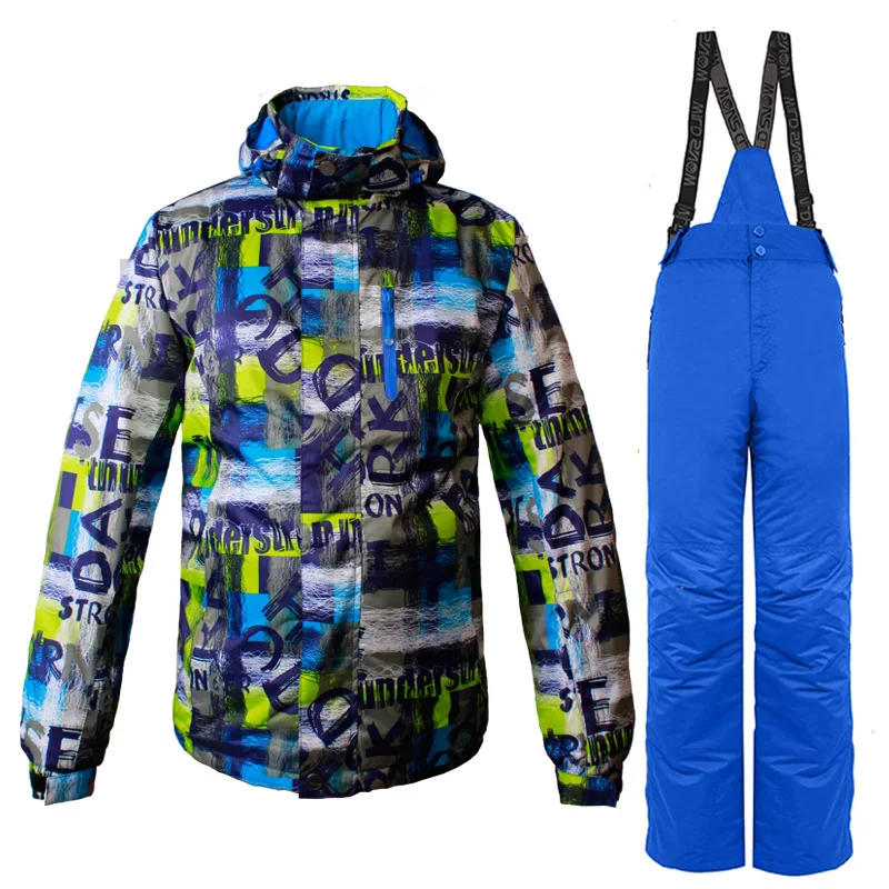 man ski suit WILD SNOW Men's warm and breathable ski suit with anti