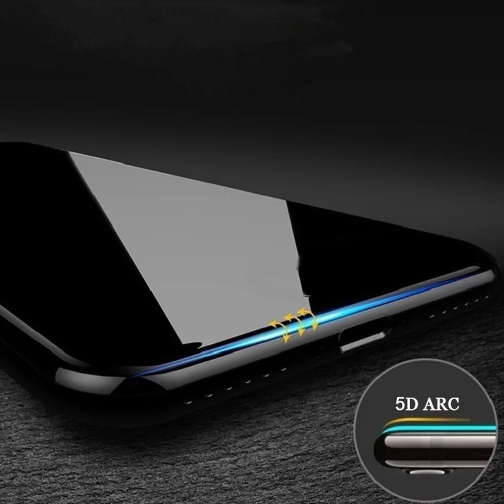 5D полное покрытие Экран протектор для iPhone6 6s 6Plus углеродного волокна защитное закаленное Стекло для iPhone7 7 Plus, 8, 8 Plus, X край