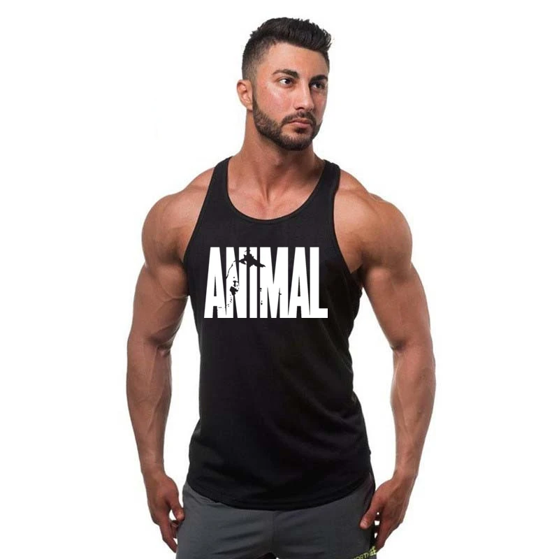 

2019 NEW Skull Bodybuilding Fitness Animal Stringer Stringer Men Tank Tops Gorilla Wear Vest Undershirt