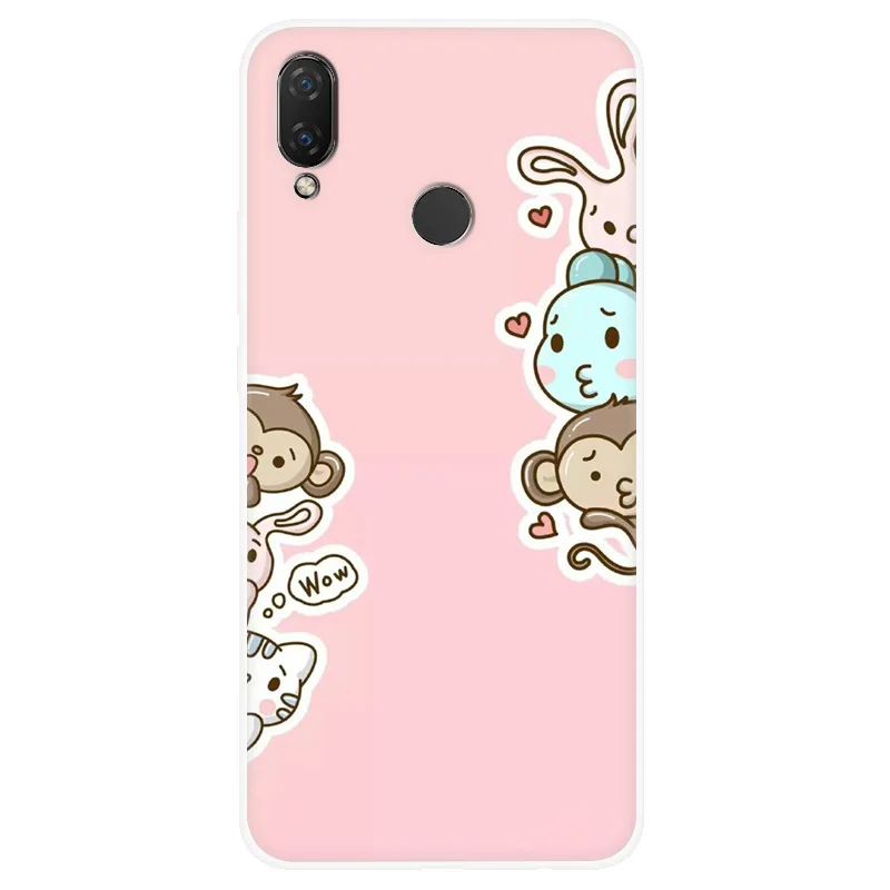 Милый мультяшный чехол с животными для Huawei Honor 10 8C lite P10 10i Mate 20 20X Y7 Y6 Pro 2019 Nova 4