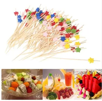 

5000pcs! China bamboo craft fruit fireworks toothpick kids food sticks interesting dessert cocktail sign wedding party supplies