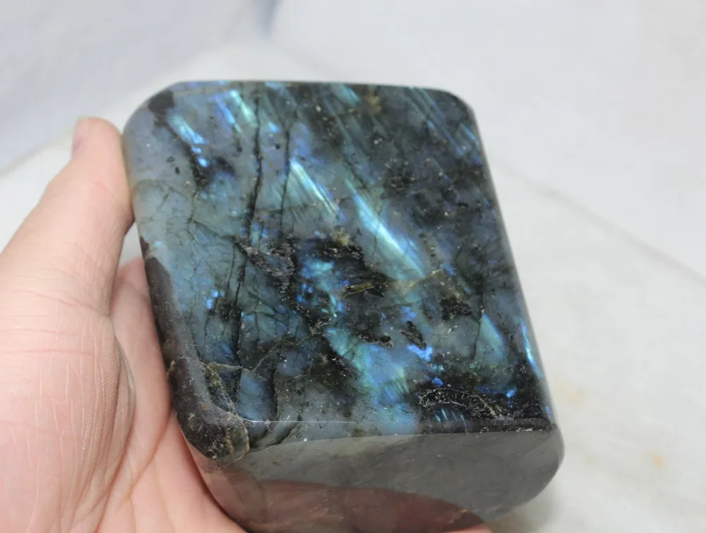 (1060g) Natural Labradorite Crystal Rough Polished