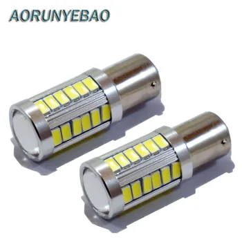 

AORUNYEBAO 10pcs 1156 P21W BA15S 33 SMD 5630 5730 LED Car Backup Reserve Light Motor Brake Bulb Daytime Running Light DRL 12V