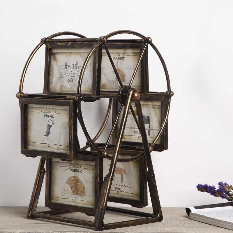 Retro Ferris wheel photo frame with 4 inch or 5 inch photo Merry go round glass picture frame Decorative photo frame-in Figurines & Miniatures from Home & Garden on Aliexpress.com | Alibaba Group