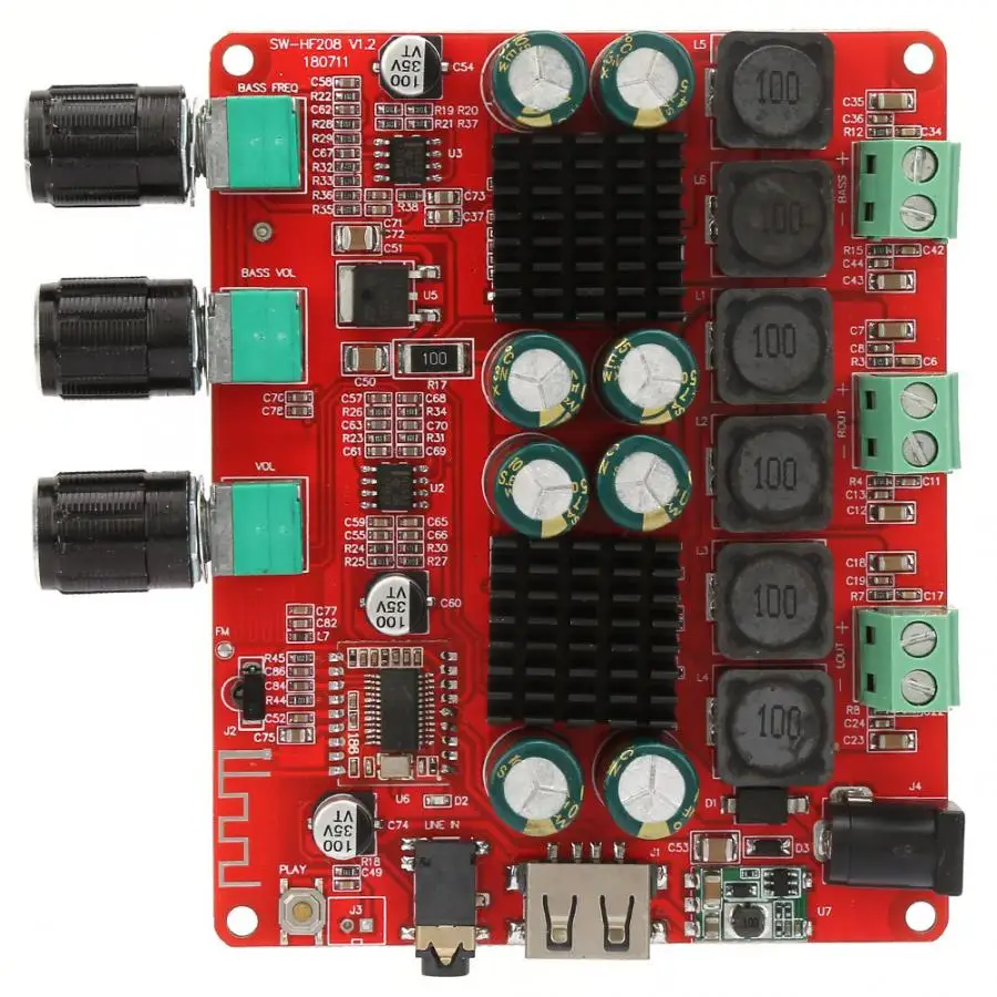 Оптометрический модуль цифрового аудиоусилителя DC 10 25 в BT 4 2 AMP 1 канал плата со
