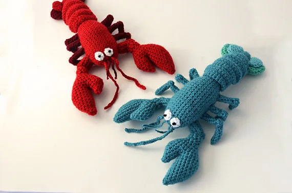 Frutos do Mar Animais do Mar Crochê Lagosta Amigurumi Chocalho Oceano 4 High Quality Brinquedos e hobbies