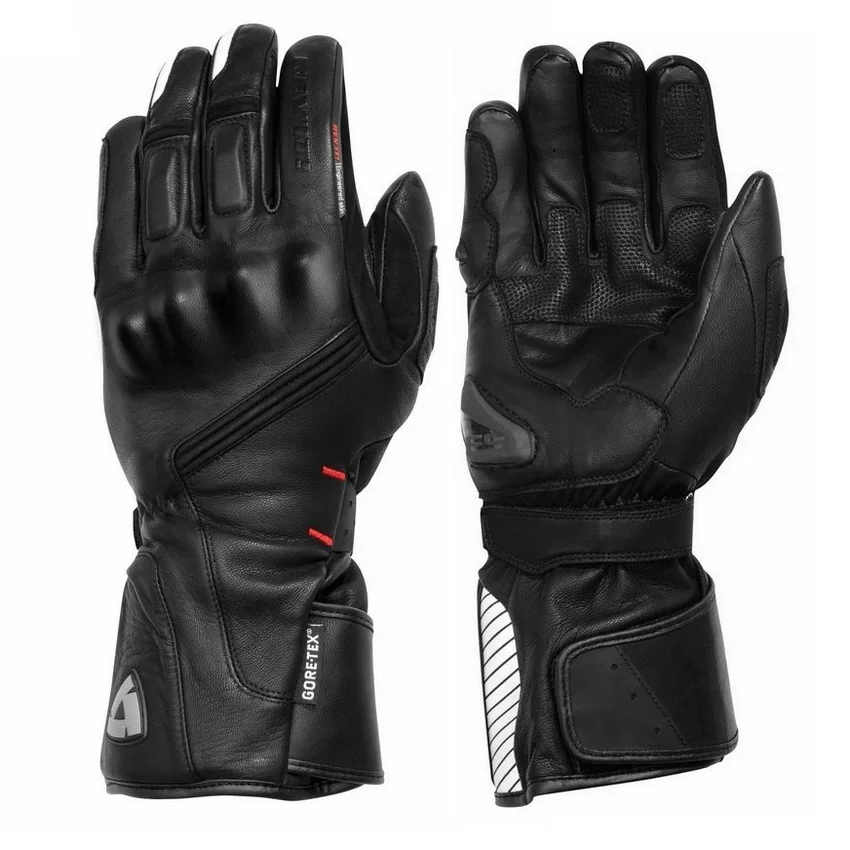 REVIT del modelo caliente 100% impermeable guantes de la motocicleta protector ATV en invierno genuino negro guantes de cuero - 1