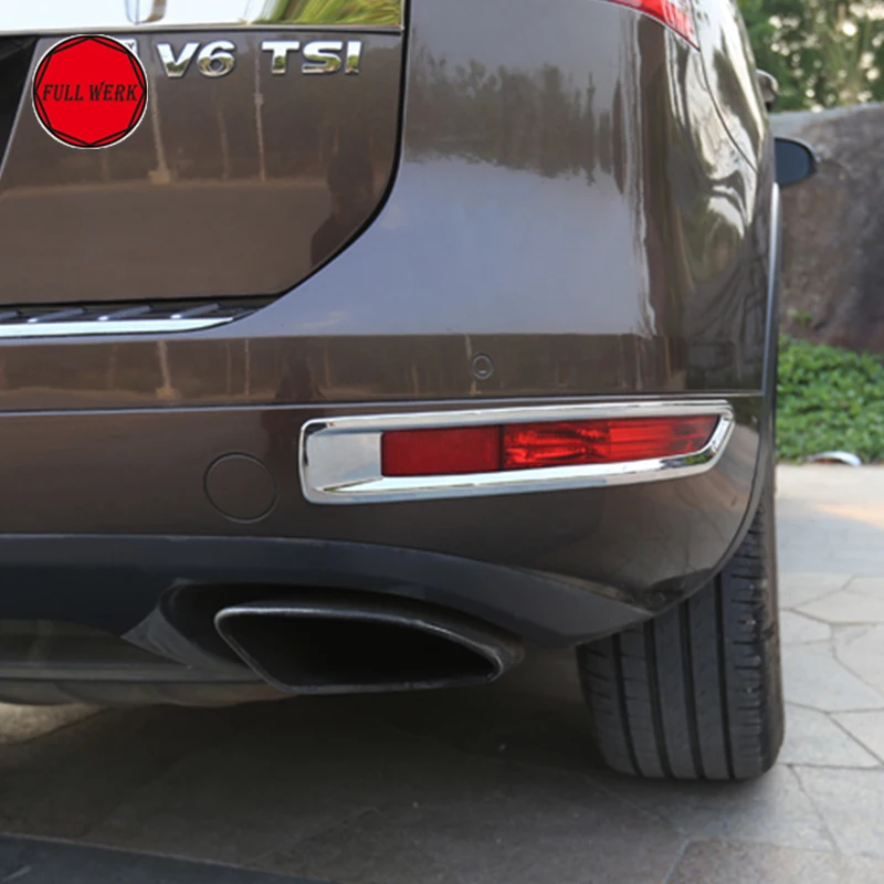 Car Styling ABS Chrome Rear Fog Lamp Light Trim Cover fit for Touareg 2011-2015 Decoration Sticker Protector Exterior Accessory