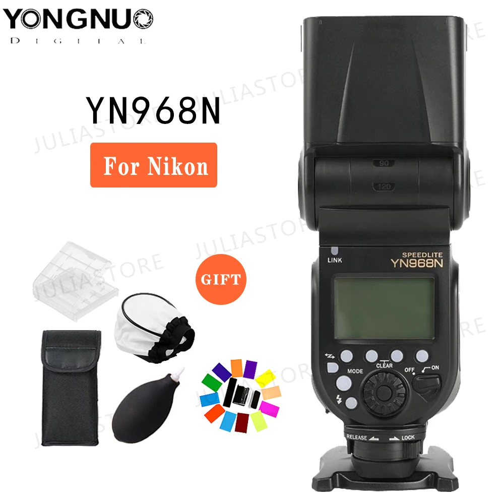 

YONGNUO YN968N Wireless Flash Equipped with LED Light YN968 TTL Flash Speedlite for Nikon Compatible YN622N YN560-TX RF603