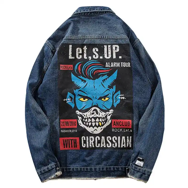 back print denim jacket