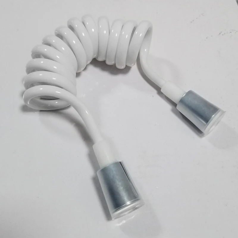 

High Quality Gloss White Style Spring Shower Hose Toilet Bidet Spray Connect Pipe PVC Telephone line Style 150cm/200cmm