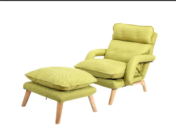 Индивидуальный ленивый диван кресло регулируемая спинка кресло для отдыха удаляемый моющийся ткань обивка пол диван кресло - Цвет: Green Color