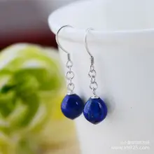 Ювелирные изделия из стерлингового серебра 925 пробы, натуральные серьги с маленькими шариками