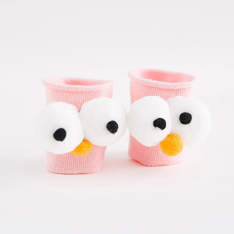 Новые детские хлопковые носки на осень и зиму, модные креативные носки с объемными большими глазами для маленьких мальчиков и девочек, высокое качество, подарки, CN - Цвет: 4 Pink
