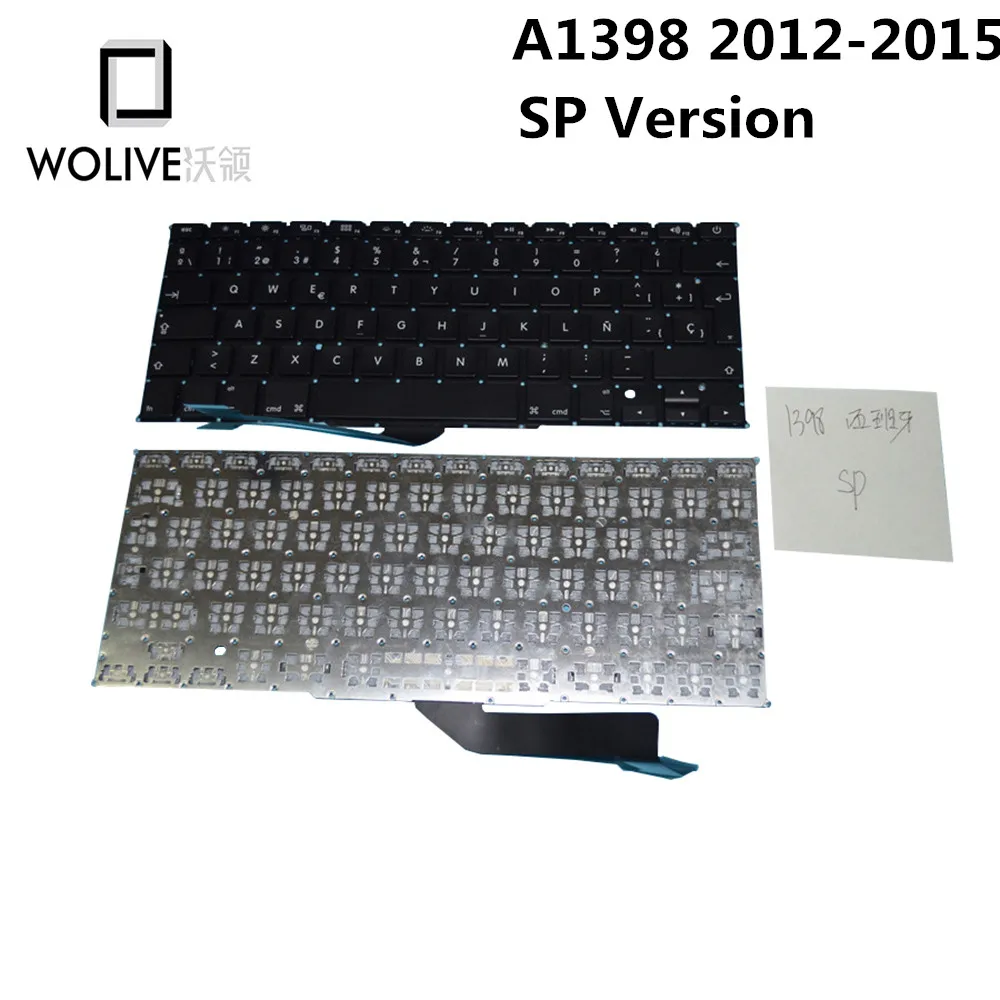 Genuine SP Brand New Keyboard Language Version SP For Macbook Pro Retina 15 A1398 2012 2015 