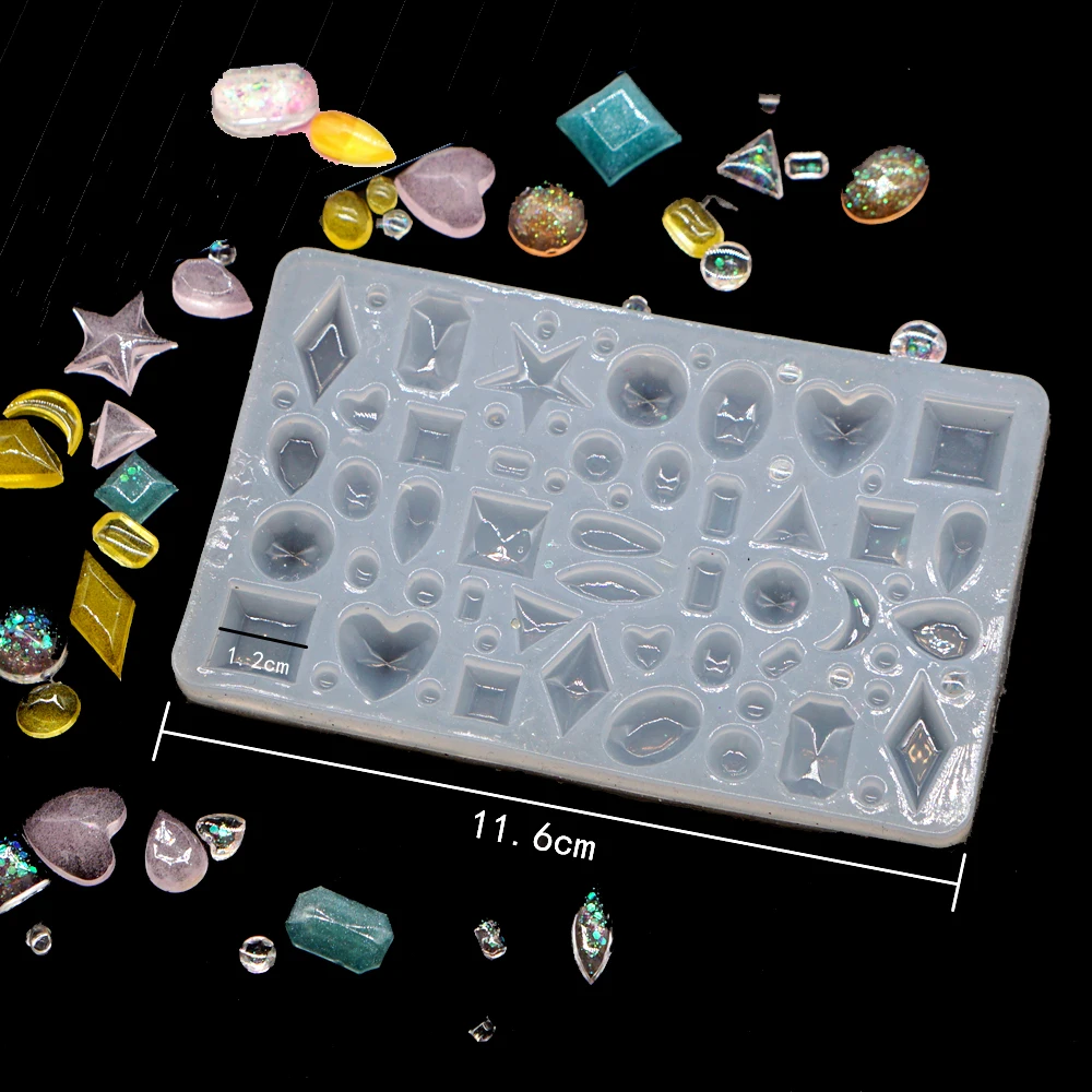 

1pc Craft ear rings basement Fashion Scrapbooking Cabochon silicone Mould DIY Resin necklace Jewelry tools Making epoxy molds