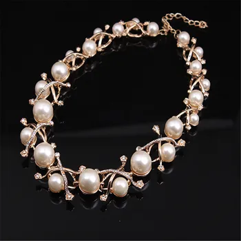 

Fashion New Style Synthetic Pearls Chokers Necklace Exaggerated Korean Version Women's Party Dresses Accessories Wholesale