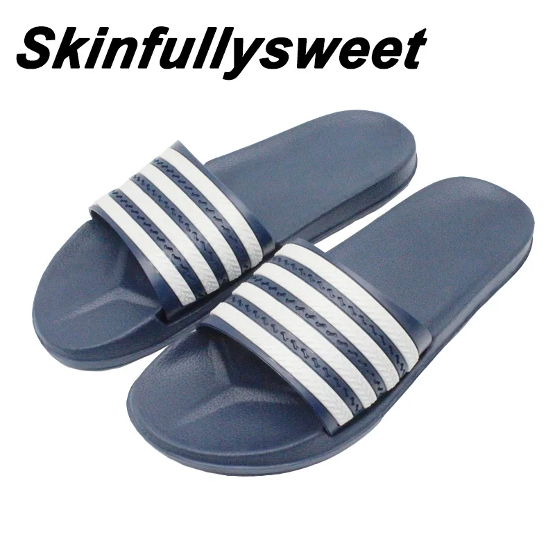 2018 New Striped Home Slippers Sandals Summer Fashion Men S Indoor And Outdoor Leisure Non Slip