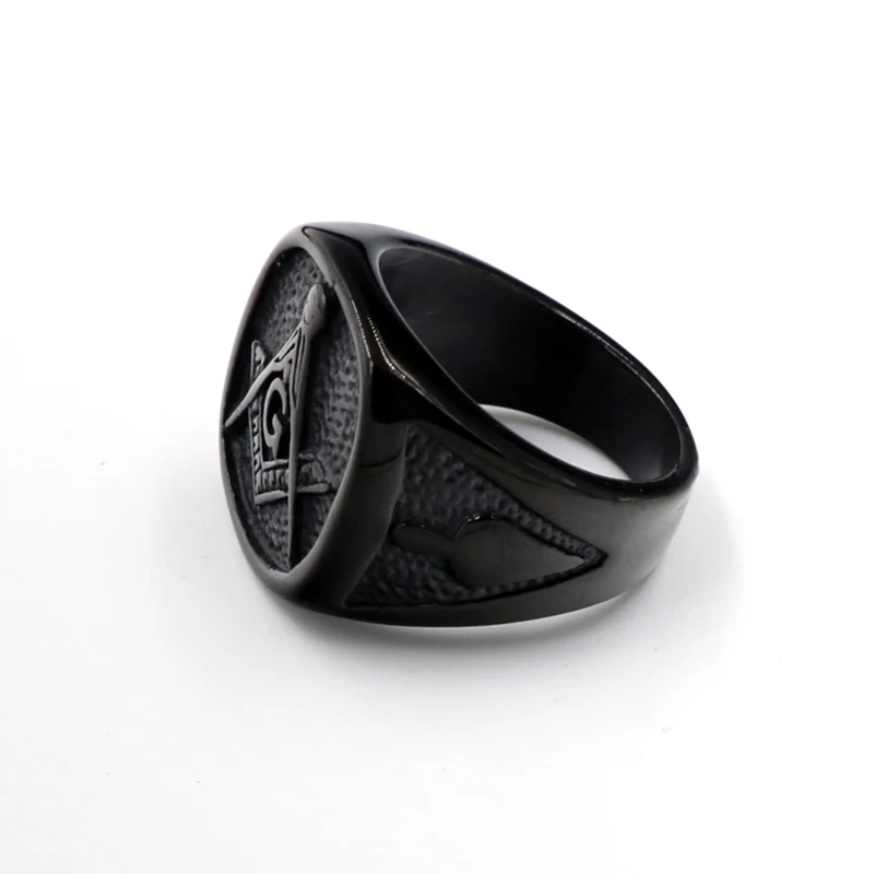 Calm Black plated College Style Кольцо масоны масонские кольца для мужчин обручальное кольцо