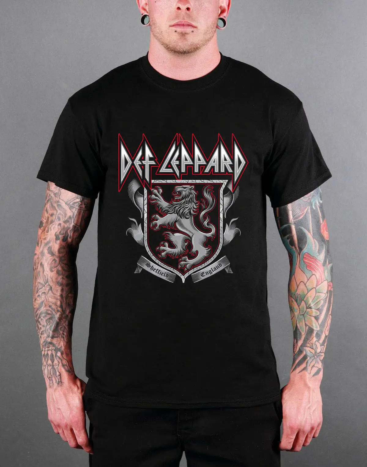 

Def Leppard Crest Logo T-Shirt Exclusive Short Sleeve 100%Cotton Printed T Shirt 2018 Fashion Brand Top Tee Plus Size