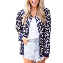 Chamsgend Женская леопардовая Спортивная повседневная куртка с карманом, пальто с длинным рукавом размера плюс, простой тренировочный женский спортивный топ для бега