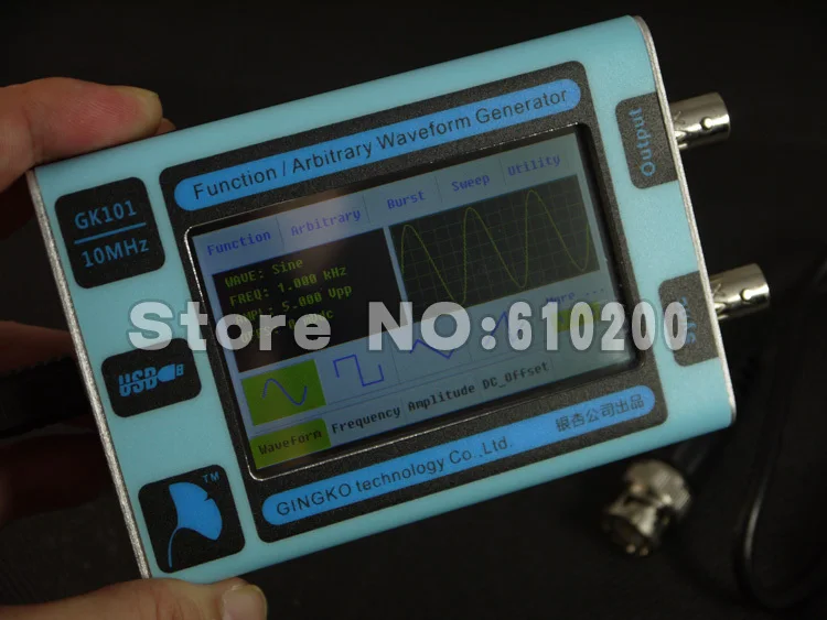 

Color LCD touch screen DDS Signal Generator Arbitrary waveform generator Function generator 80MSa/s 10MHz New English version