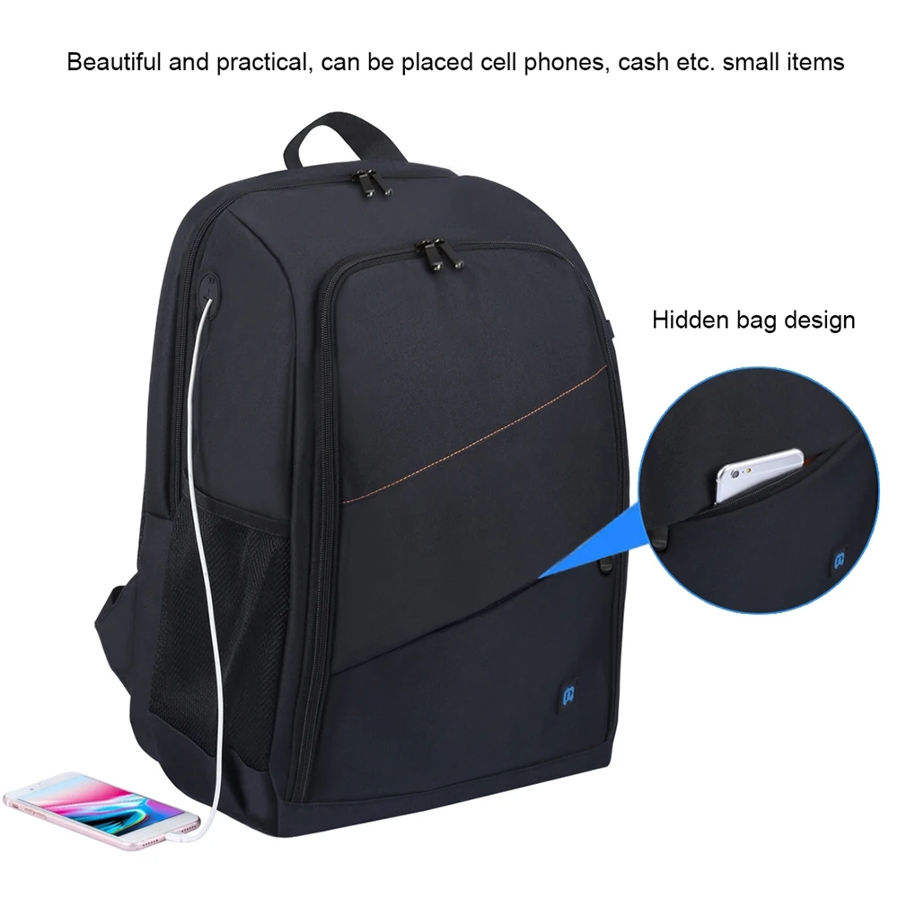 Уличная сумка, рюкзак для фотоаппарата, портативная водонепроницаемая сумка, устойчивый к царапинам рюкзак с двумя плечами для DSLR фотокамера, аксессуар