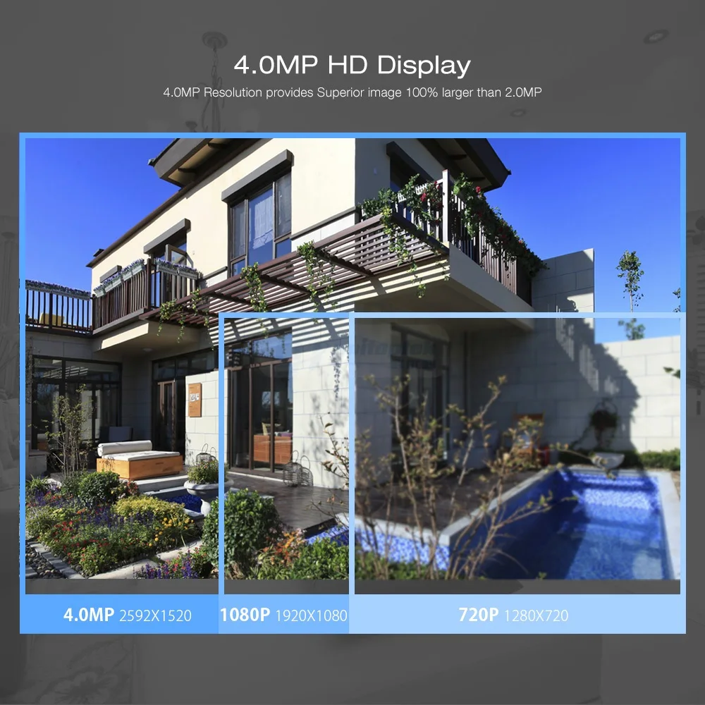 8 шт. 4.0MP HD IP камера наружная Водонепроницаемая 8CH H.265 POE камера безопасности NVR CCTV система P2P День/Ночь вид комплект наблюдения