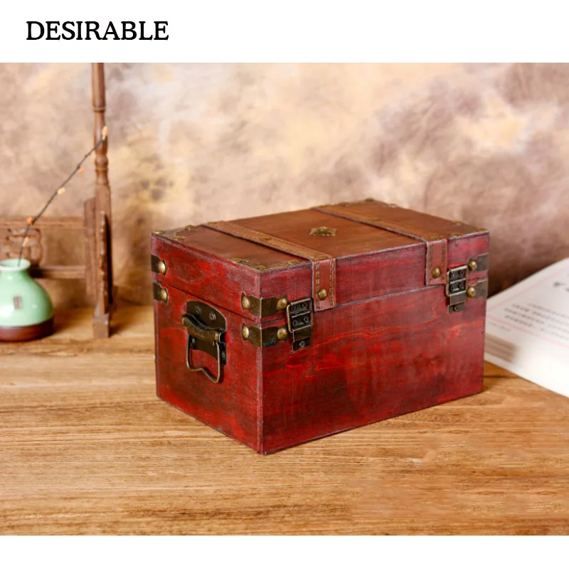 Желательная винтажная деревянная коробка для хранения, размер двух видов ювелирных изделий и других мелких предметов, креативная коробка для хранения