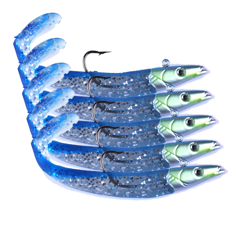 

1Pcs 11cm 19g Soft Lure Jig Wobblers Artificial Bait Silicone Fishing Lure Sea Bass Fishing Lead Lures Fishing Tackle