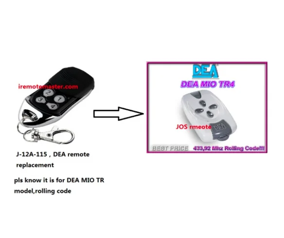 Для DEA Mio TR 4 Замена дистанционного управления плавающий код DHL Бесплатная доставка