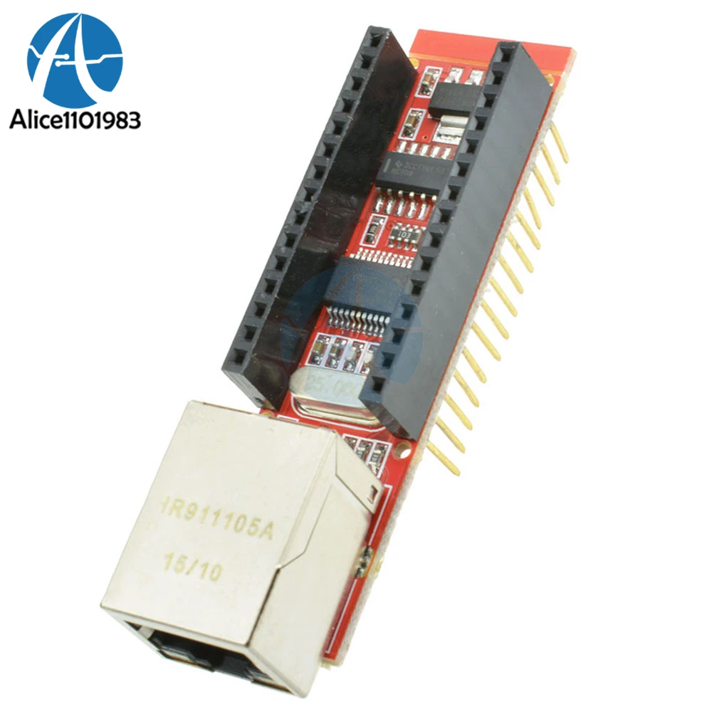 ENC28J60 Ethernet Shield For Arduino Nano V3.0 RJ45 Webserver Module HR911105A Board NO Soldering Need Efficient Library | Электронные
