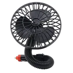 Электрический вентилятор автомобиля мини охлаждающий вентилятор вращающийся автомобильной воздуха циркуляционный с присоской DC 12 В