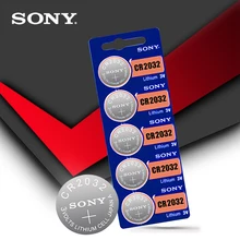 5 pçs/lote sony CR2032 3 100% V Bateria de Lítio Para Assista Calculadora Controle Remoto Original CR2032 2032 botão celular coin baterias