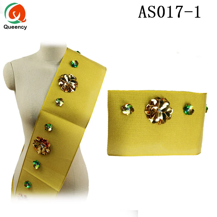 

AS017 18 19 Women African ASO OKE gele ipele Fabric for Head Shoulder Party Wrapper scarft African Headtie with 3D flowers