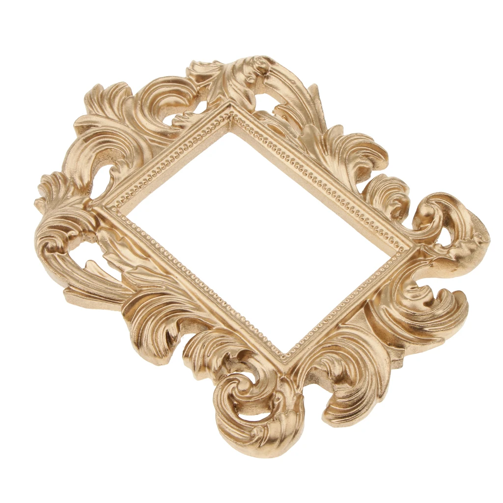 Resin Baroque Photo Picture Frame Wall Door Frame Home Decorations Rectangle 11.5x8.7x0.8cm Event & Party