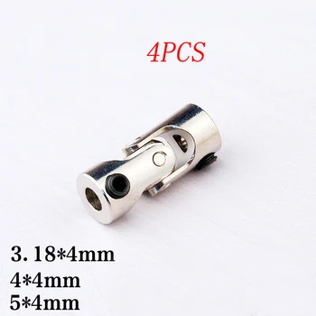 

4PCS 3.18x4mm 4x4mm 5x4mm Universal Joint Stainless Steel Flex Shaft Motor Connector Coupling Parts for RC Electric Boat