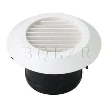 

BQLZR White 75mm Dia Air Vent Grille w/ Fly Screen Ducting Ventilation Cover