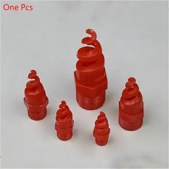 

1PCS Plastic PP Red Spiral Industrial Nozzle Desulfurization And Denitrification 2.6~25.5g OD12.5~32mm L42~97mm