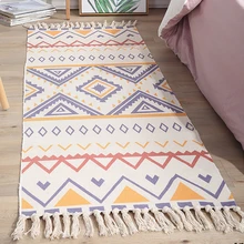 Этнические богемные стильные прикроватные коврики с кисточками, декоративные хлопковые коврики для гостиной/спальни, коврик для входной двери