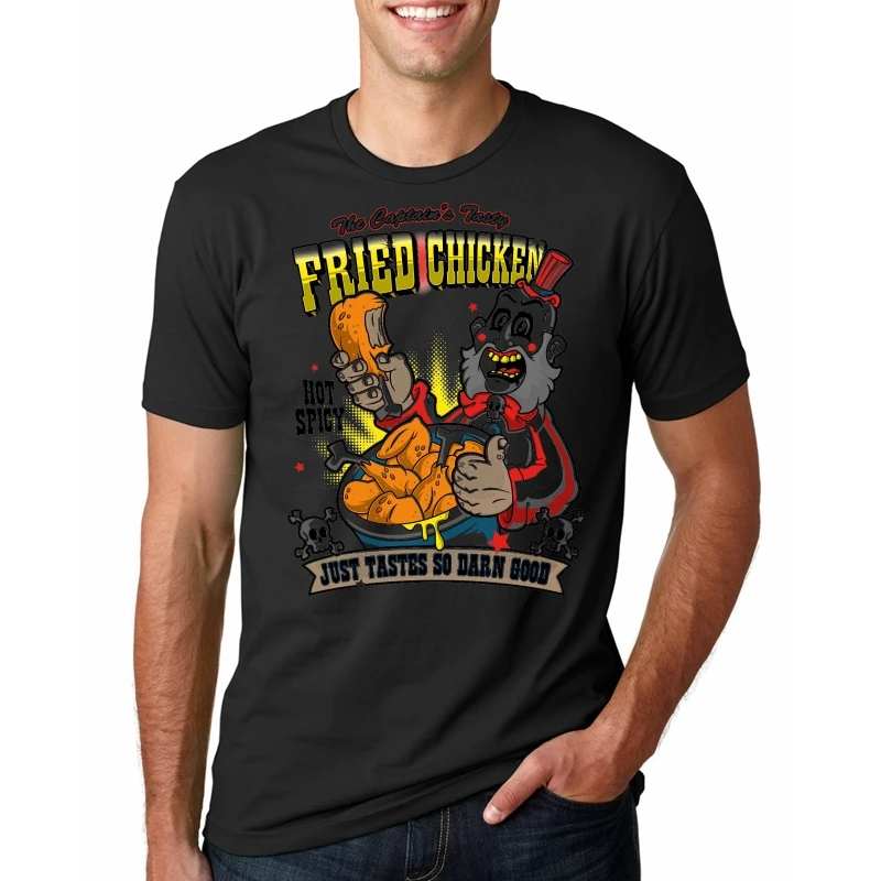 

Captain Spauldings Fried Chicken Men Black T Shirt Rob Zombie The Devil Rejects