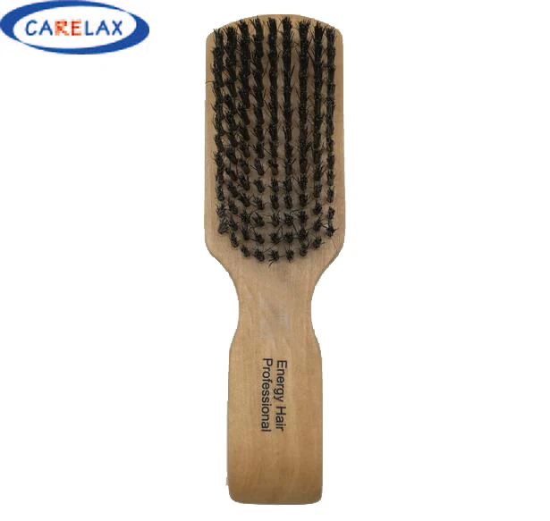 Carelax 1pc High Quality Pure Boar Bristle Hair Paddle Brush Antistatic Salon Square Shape Hair