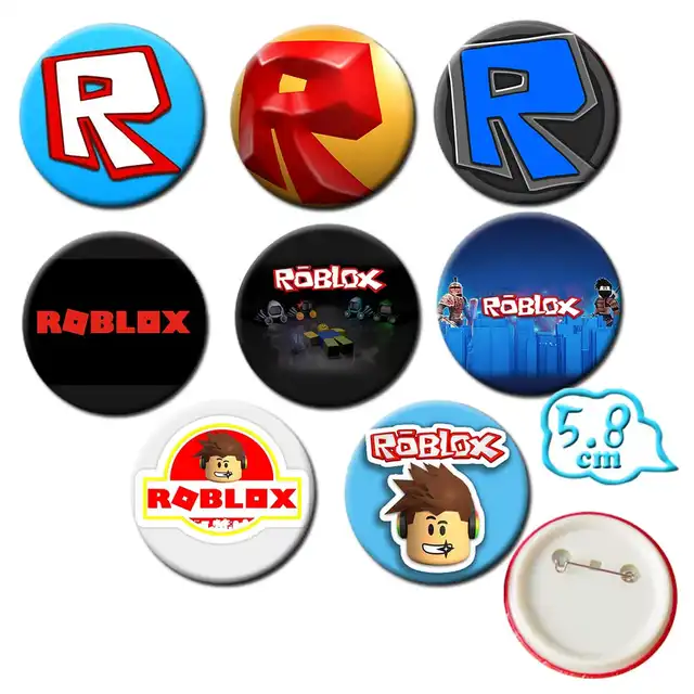 Us 499 Ohcomics 8pcsset Hot Game Roblox Figure Cute Pvc Button Badges Pins Brooch Chestpin Costume Accessory Ornament Decor Gifts On - 
