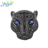 Juya DIY Lion Panther Tiger Leopard Head Beads AAA Zircon Copper Animal Charm Beads For Natural Stones Beadwork Jewelry Making ► Photo 3/6