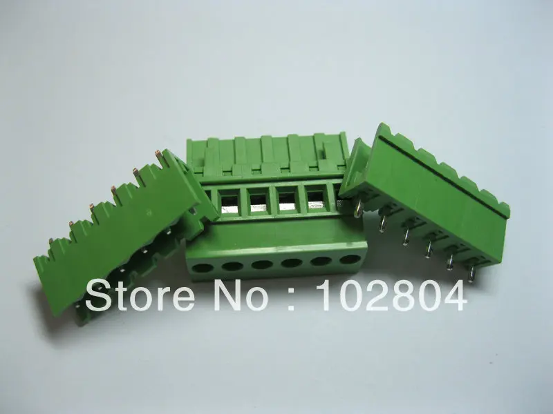 

120 Pcs Pitch 5.08A 5.08mm 6way/pin Straight-pin Screw Terminal Block Connector Pluggable Type 2EDCD-5.08A-2EDCR Green HOT Sale