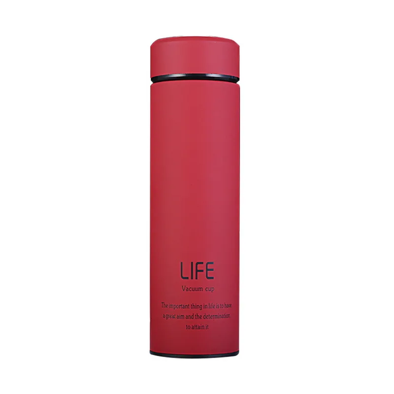 IVYSHION 500ml Insulate Thermos Tea Vacuum Flask With Filter Stainless Steel 304 Thermal Cup Coffee Mug Water Bottle Thermocup - Color: red