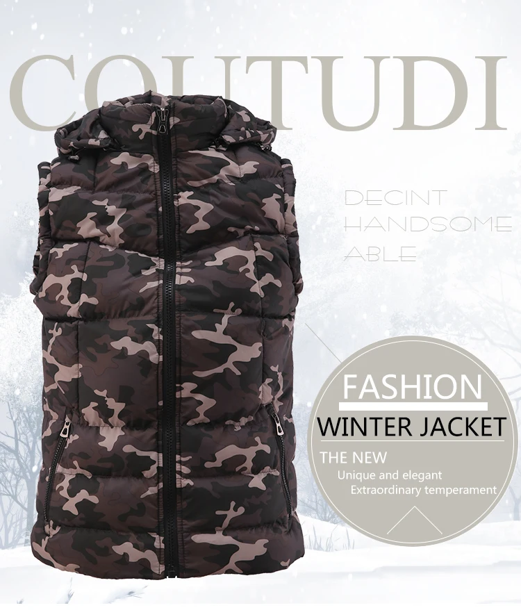 2019 COUTUDI New Collections Men Vest Jacket 3XL Plus Size Sleeveless Male Jackets Winter Polyester High Quality Mens Down Vest  (5)