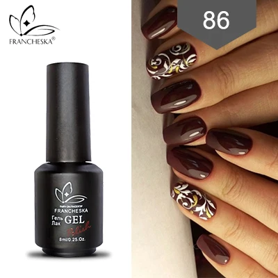 Francheska 120 мл набор акриловых порошковых акриловых ногтей acryl nagels oje unas acrilicas y gel acrylique ongle acrilic цвета белый - Цвет: 8ml uv color gel 086