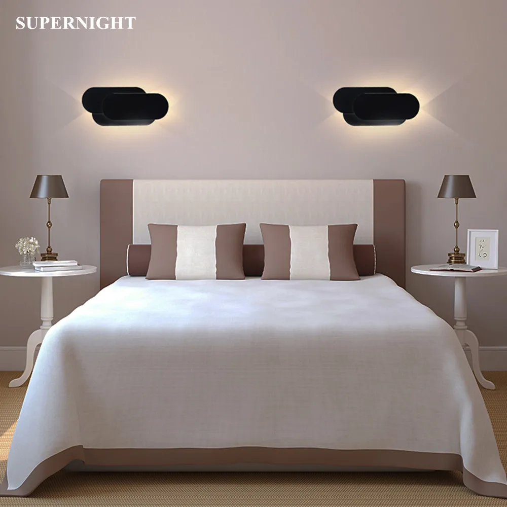 

SuperNight 18W LED Wall Lamp Aluminum Aisle Stairs Living Room Bedroom Bedside Lamp Modern Hotel Home Decorative Sconce Light